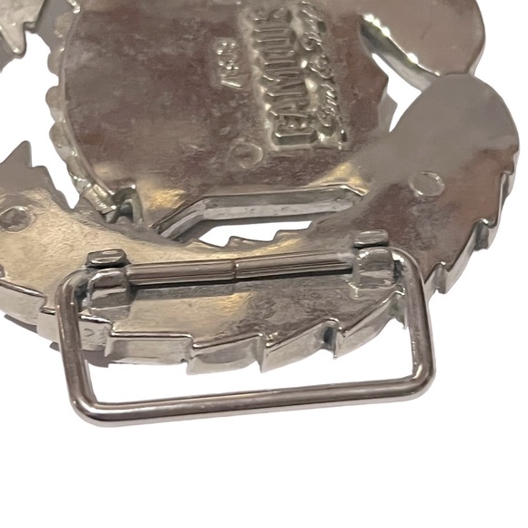 Vintage CADILLAC FAMOUS Stars & Straps men’s chrome belt buckle EUC - Picture 7 of 7